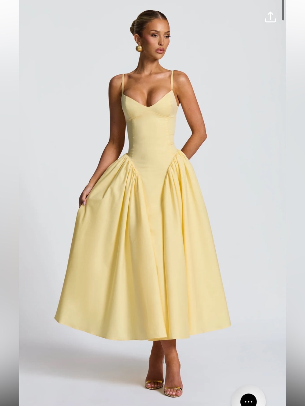 Babyboo Emerson Midi Dress - Lemon NEW
